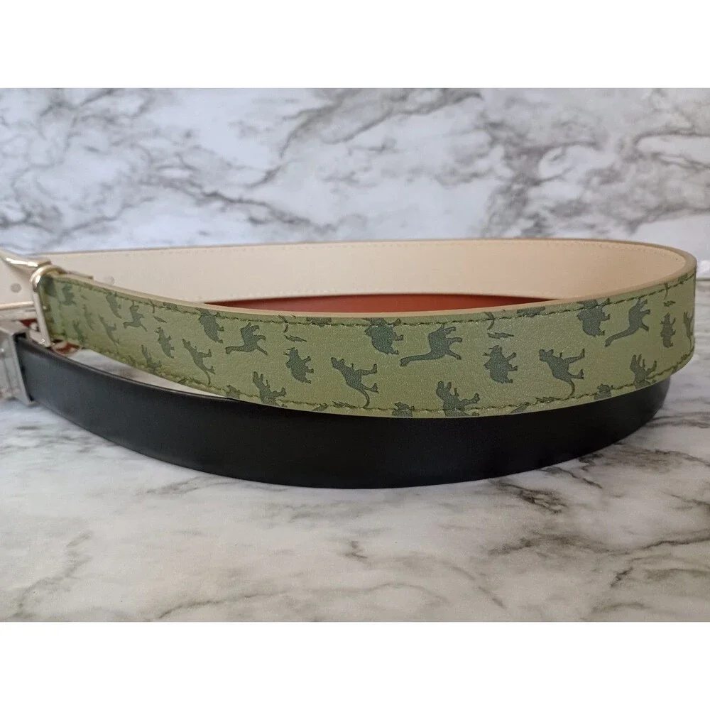 (Bundle) 2 NWT Wonder Nation Belts Black Green Dinosaur Size Medium